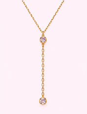 Ninety Nine Boutique super-pale pink accessory product photo: Gold Y-Drop Necklace (October 1, 2026)