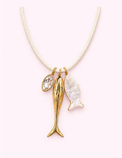 Ninety Nine Boutique super-pale pink accessory product photo: Fish Cord Charm Necklace (October 1, 2026)