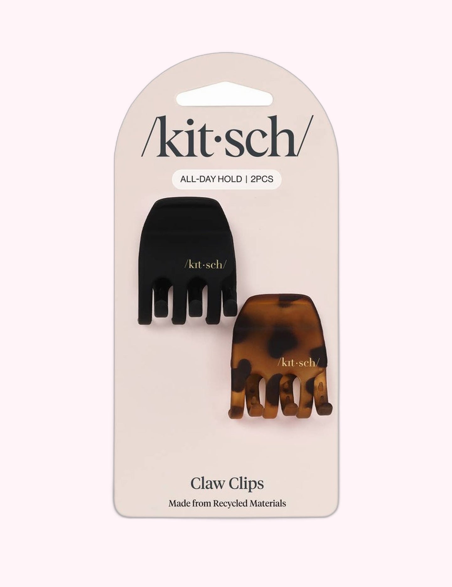 Ninety Nine Boutique super-pale pink accessory product photo: Eco-Friendly Medium Claw Clips 2pc set - Black & Tort (October 2, 2026)