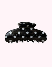 Ninety Nine Boutique super-pale pink accessory product photo: Black & White Dot Hair Clip Lulu Mac (October 2, 2026)