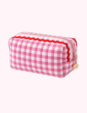 Ninety Nine Boutique super-pale pink accessory product photo: Gingham Cosmetic Case (October 2, 2026)