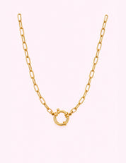 Ninety Nine Boutique super-pale pink accessory product photo: 18k Stainless Steel Circle Necklace (October 1, 2026)