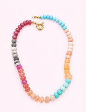 Ninety Nine Boutique super-pale pink accessory product photo: Natural Stone Color Mixed Necklace (October 1, 2026)