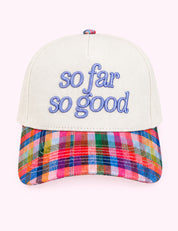 Ninety Nine Boutique super-pale pink accessory product photo: So Far So Good Trucker Hat (October 1, 2026)