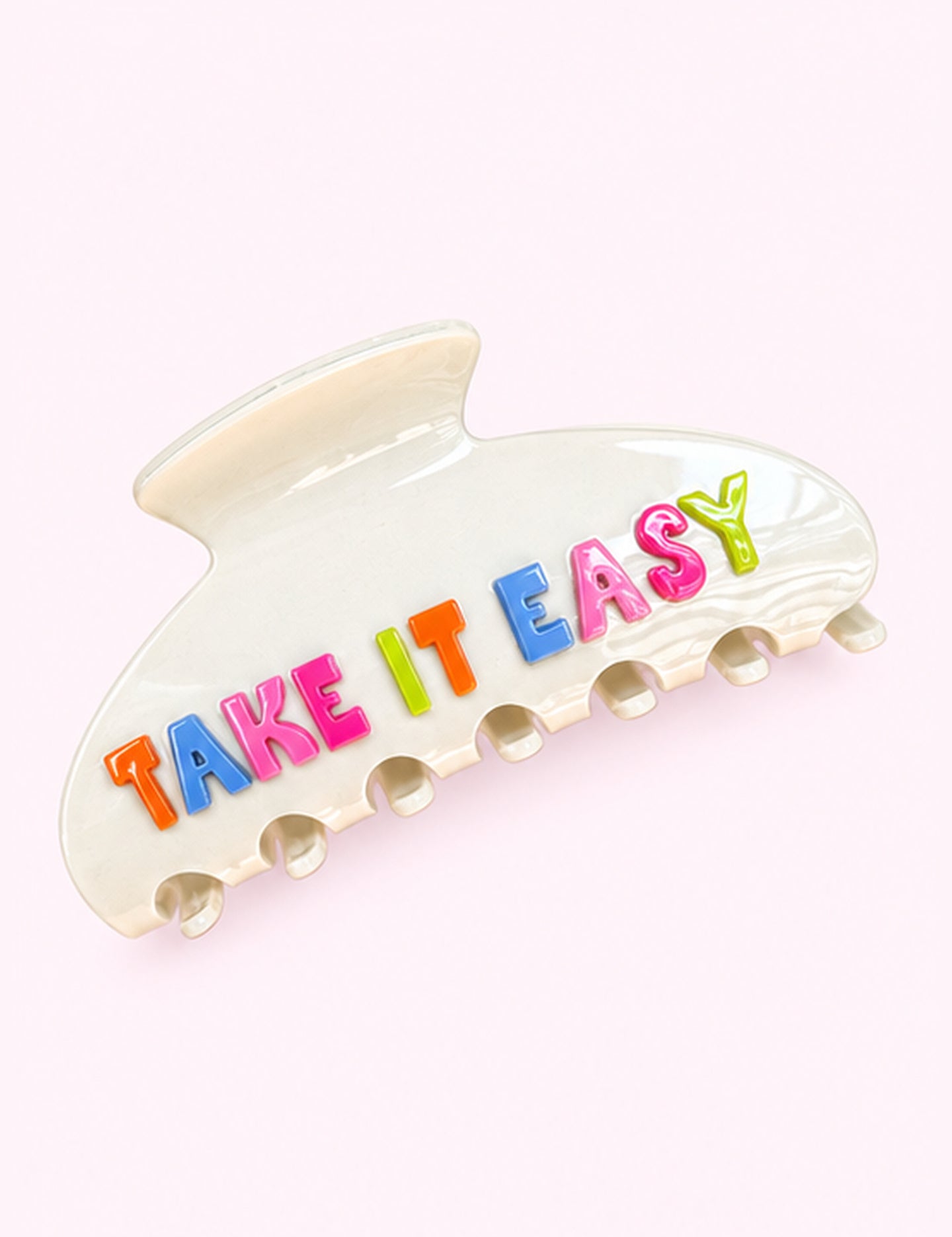 Ninety Nine Boutique super-pale pink accessory product photo: Multicolor Take It Easy Hair Clip (October 1, 2026)