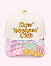 Ninety Nine Boutique super-pale pink accessory product photo: Slow Weekend Club Trucker Hat (October 1, 2026)
