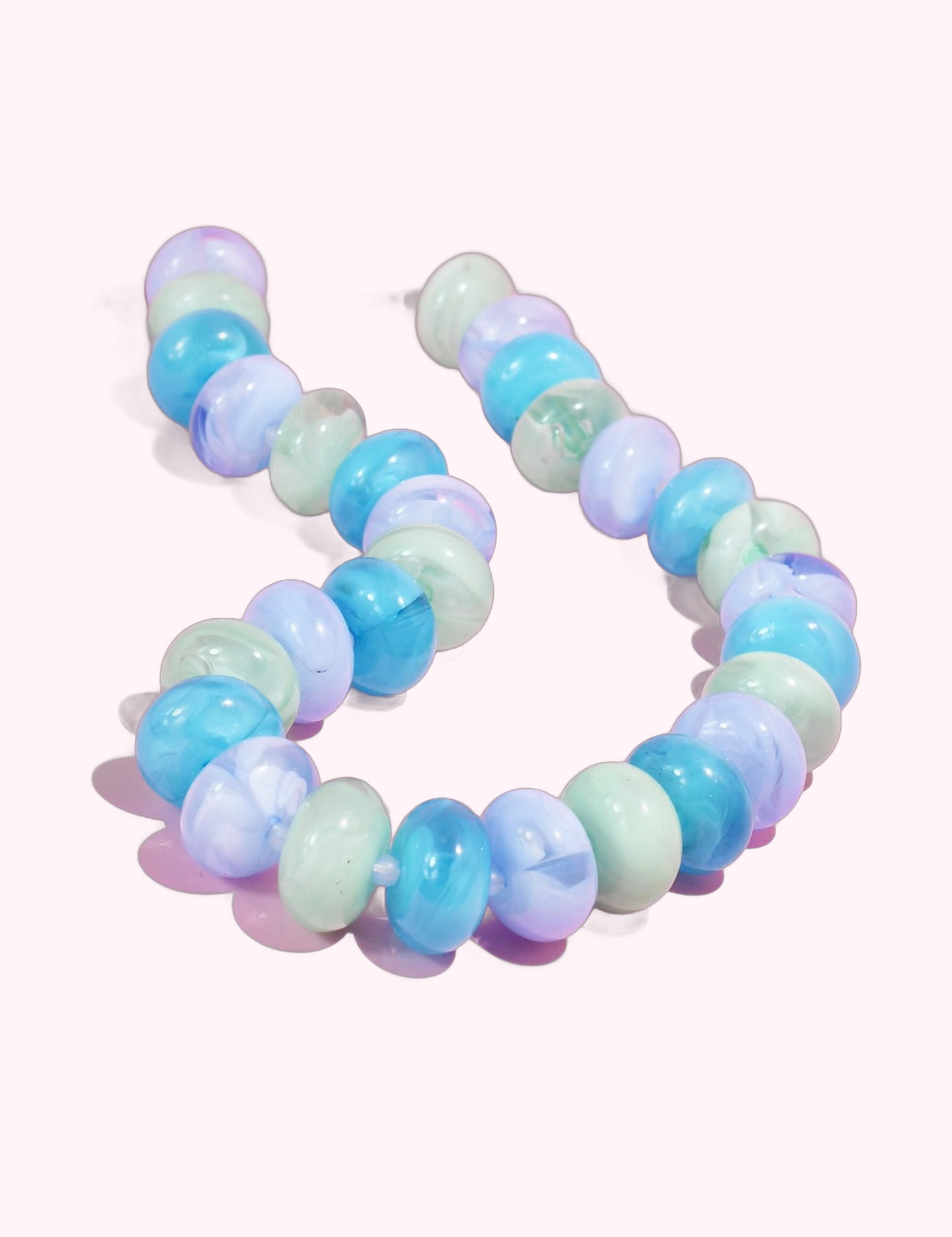 Ninety Nine Boutique super-pale pink accessory product photo: Blue Mixed Bead Necklace (October 2, 2026)