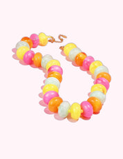 Ninety Nine Boutique super-pale pink accessory product photo: Multi Color Bright Bead Necklace (October 2, 2026)