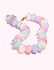 Ninety Nine Boutique super-pale pink accessory product photo: Multi Color Pastel Bead Necklace (October 2, 2026)