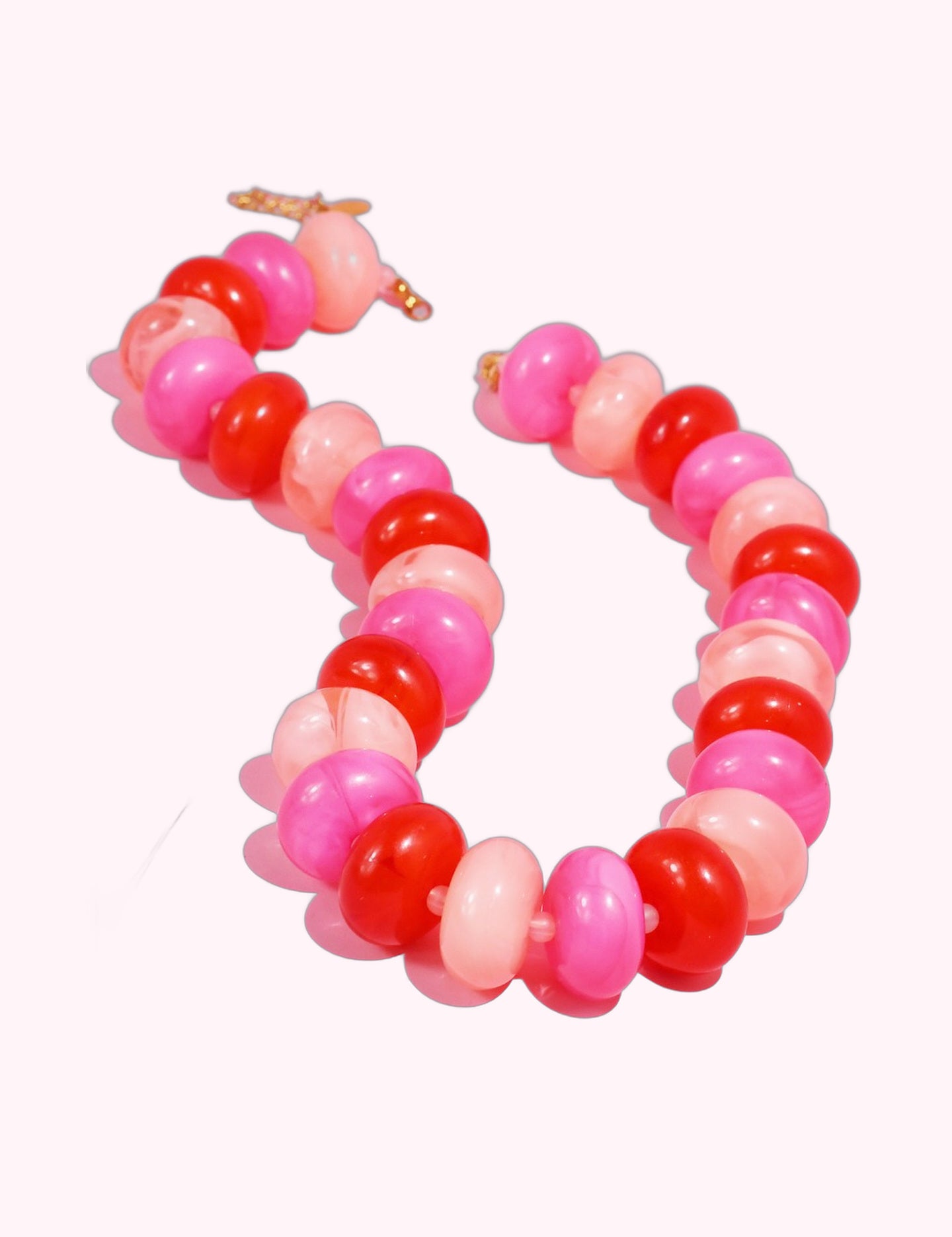 Ninety Nine Boutique super-pale pink accessory product photo: Pink Mixed Bead Necklace (October 2, 2026)