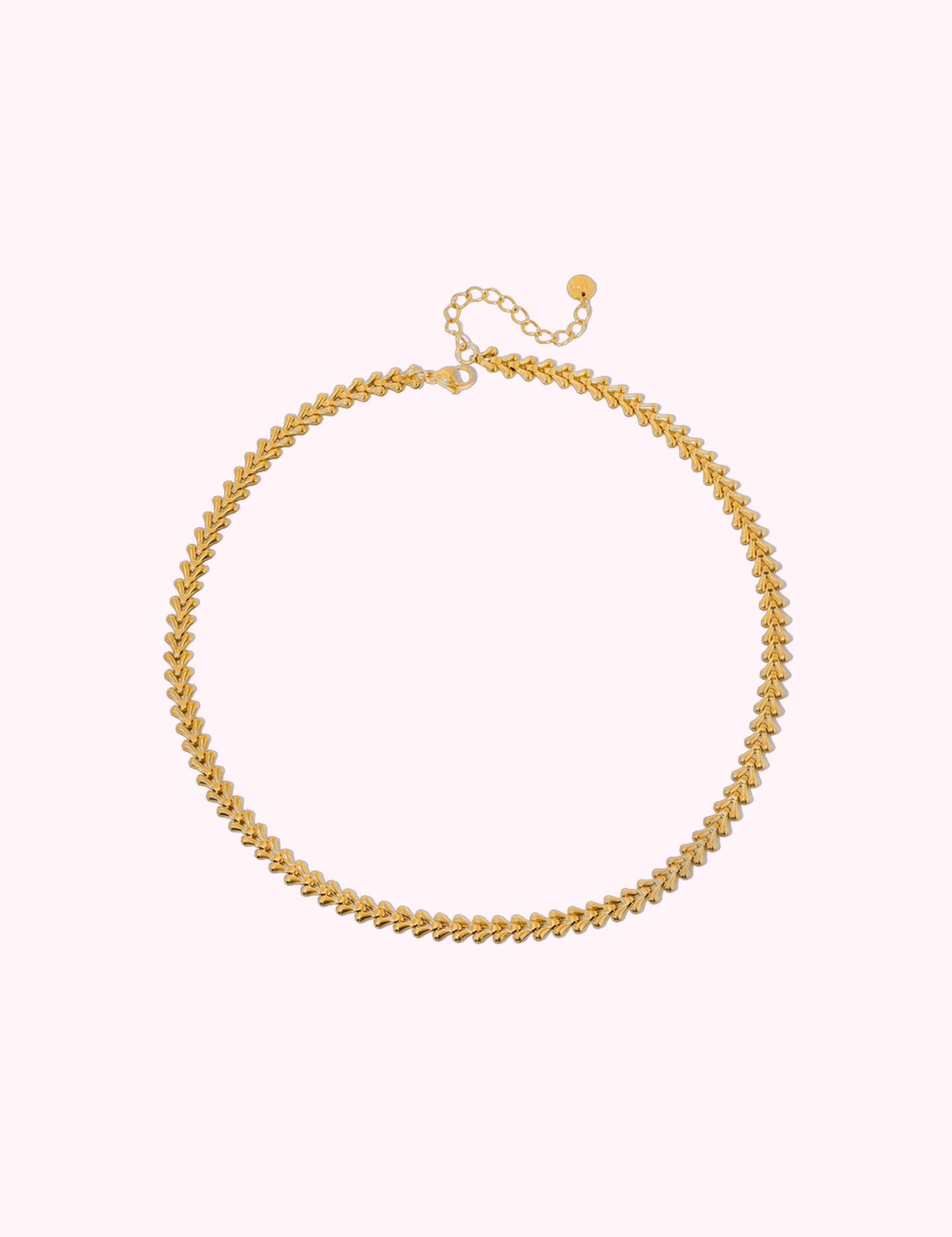 Ninety Nine Boutique super-pale pink accessory product photo: Gold Chevron Chain Necklace (October 2, 2026)