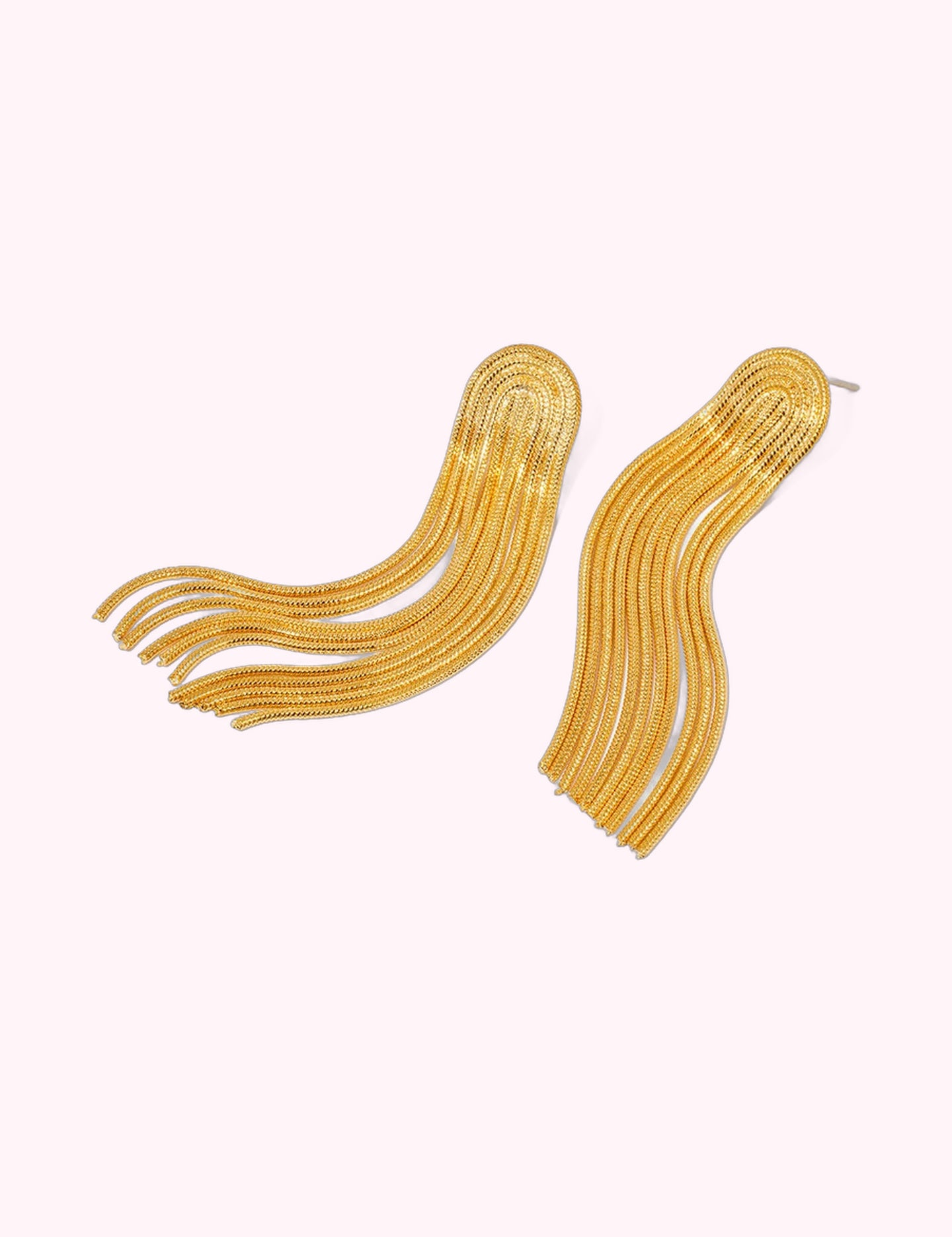Ninety Nine Boutique super-pale pink accessory product photo: Gold Tassel Earrings (October 2, 2026)