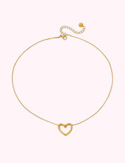 Ninety Nine Boutique super-pale pink accessory product photo: Gold Heart Necklace (October 2, 2026)