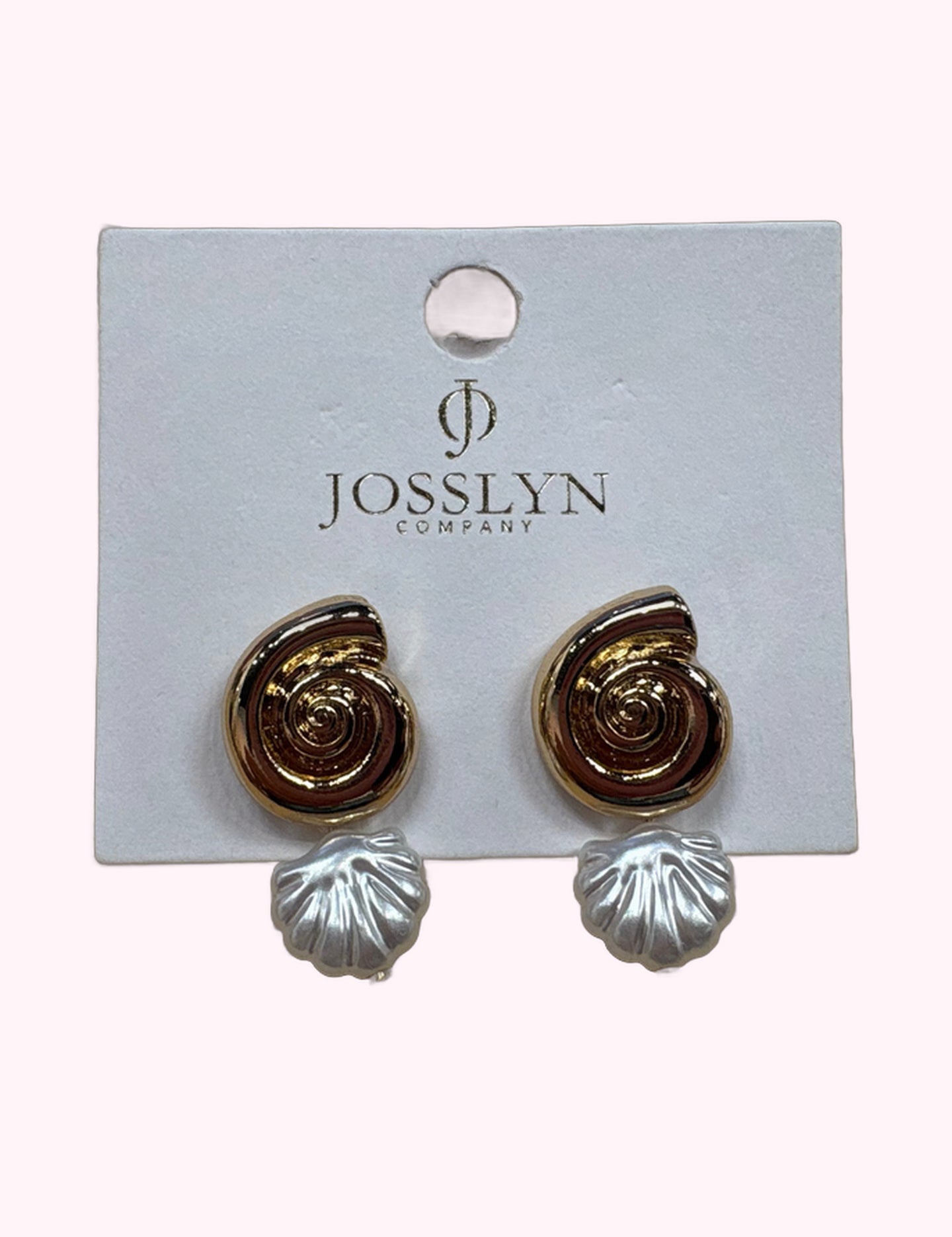 Ninety Nine Boutique super-pale pink accessory product photo: Conch Seashell Drop Earrings (October 2, 2026)