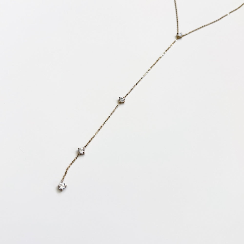 Gold Sparkle Y Necklace