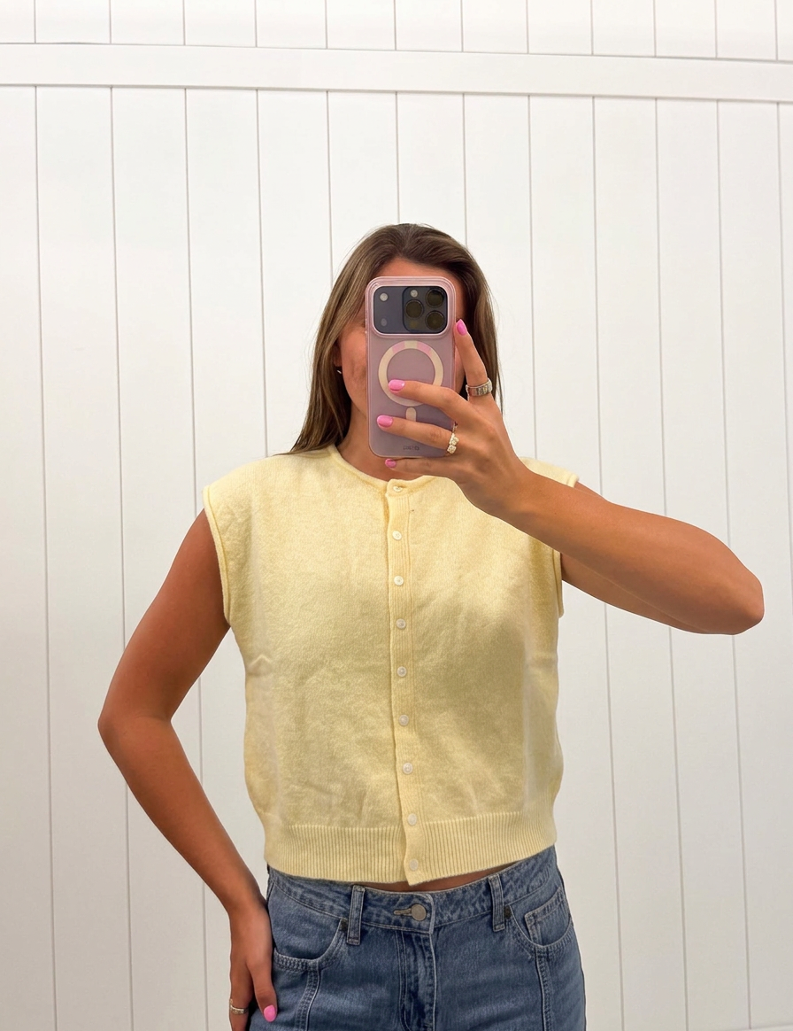 Yellow Lightweight Cardigan
