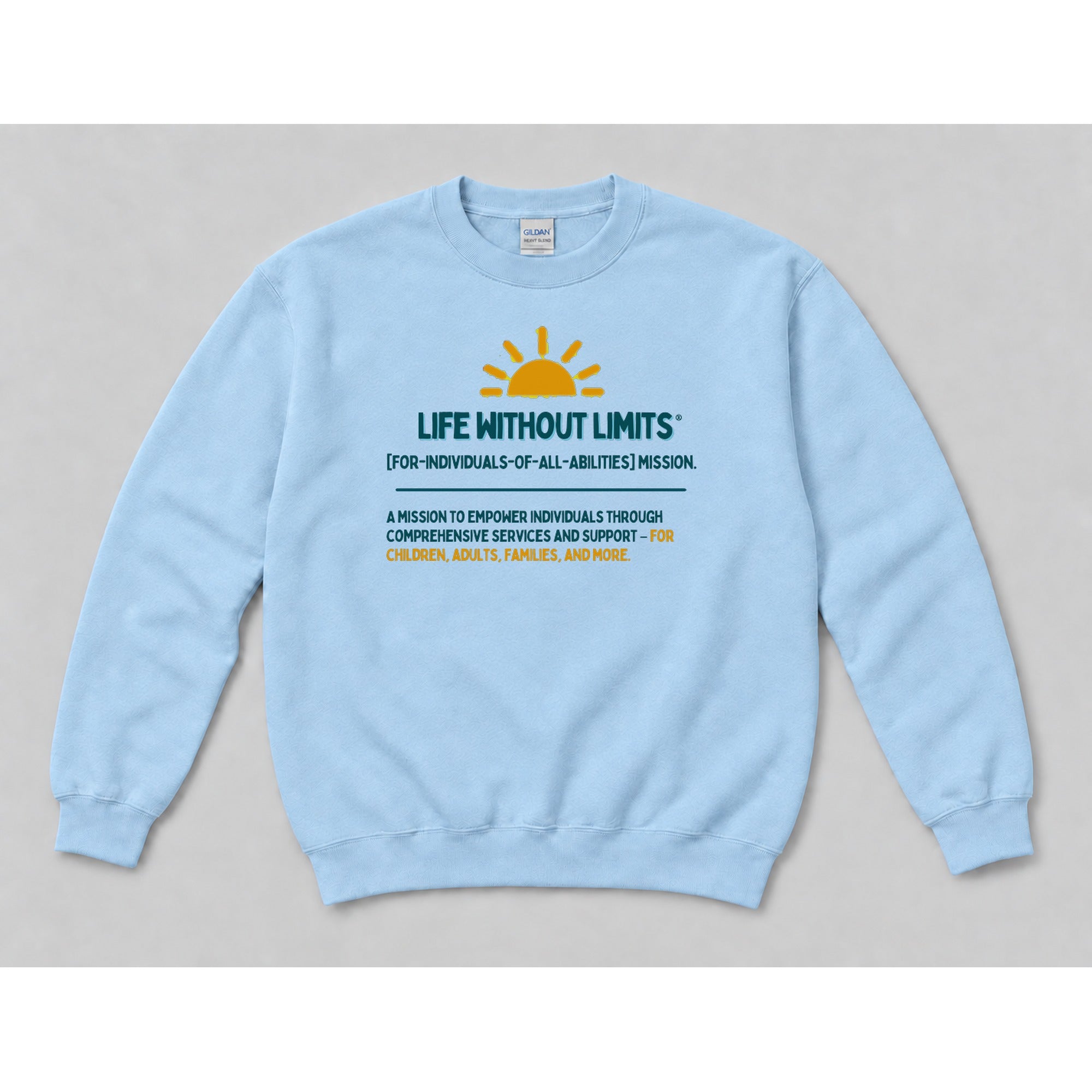 Crewneck Light Blue mockup