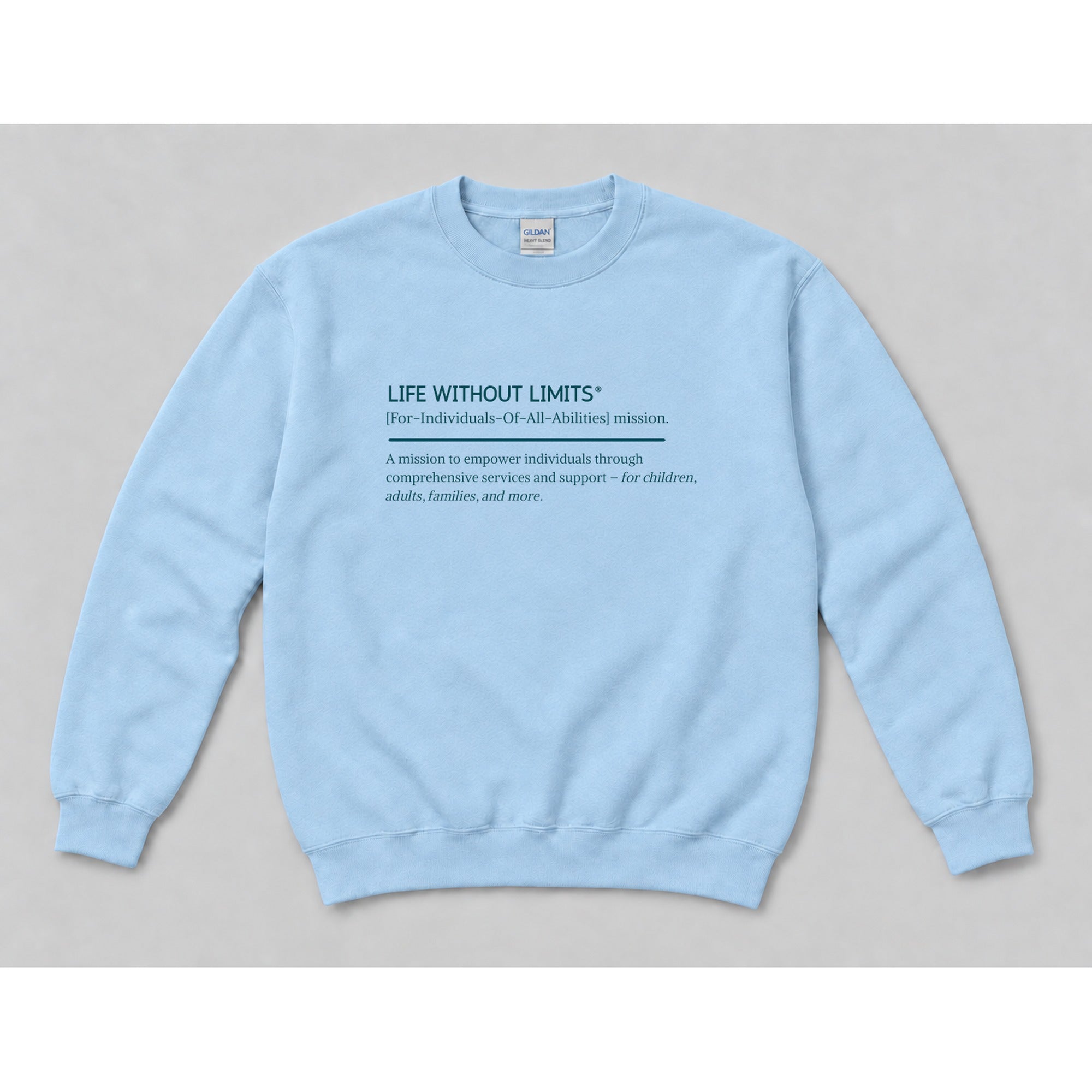 Crewneck Light Blue mockup