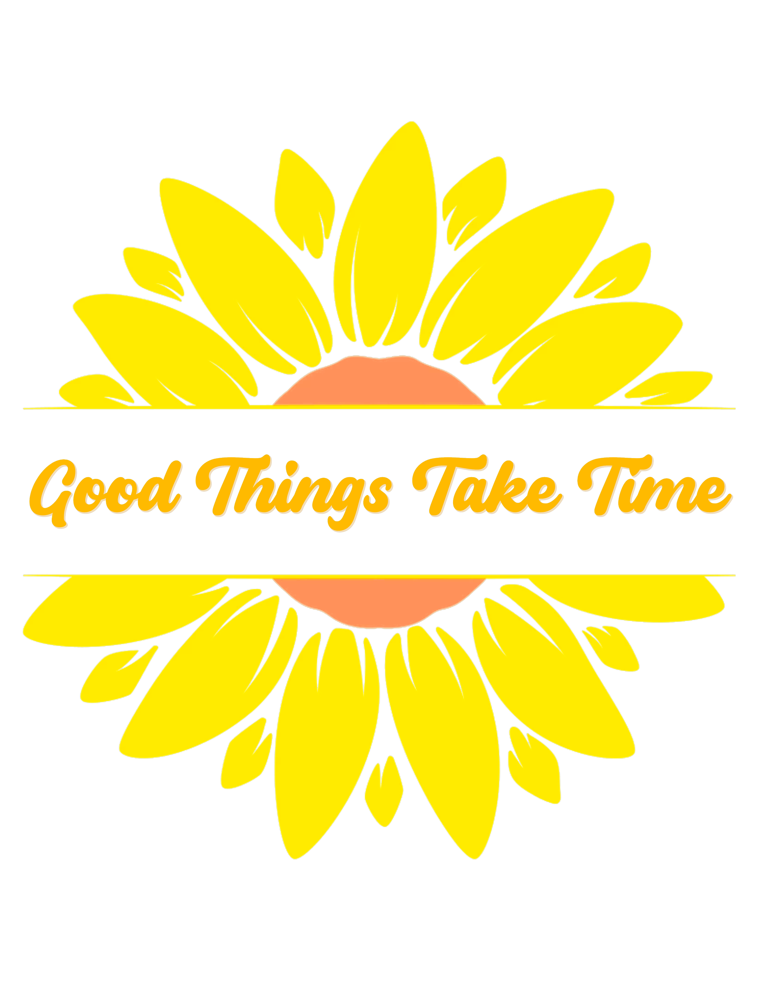 Print File 8.5x11 Back - UCP Huntsville | Good Things Take Time (Sunflower) (DTF Vinyl)