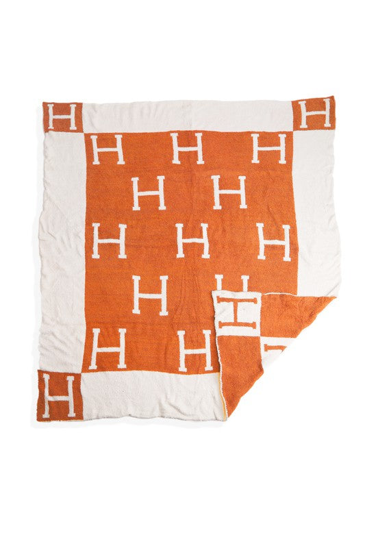Orange H Blanket - RTS