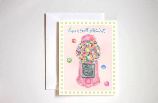 Have a sweet birthday gum ball machine card