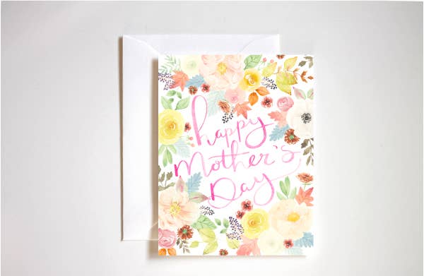 Happy Mother's Day Floral Greeting Card