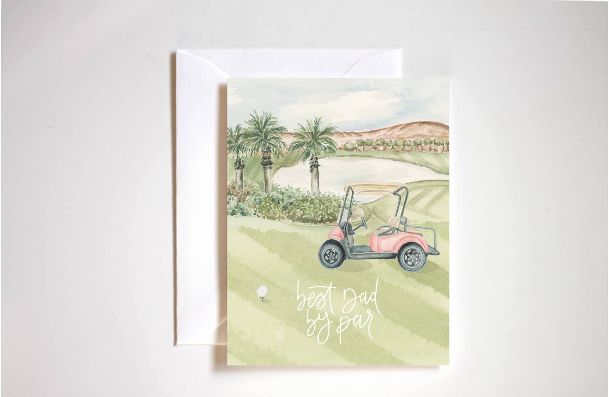 best dad by par Father's Day card