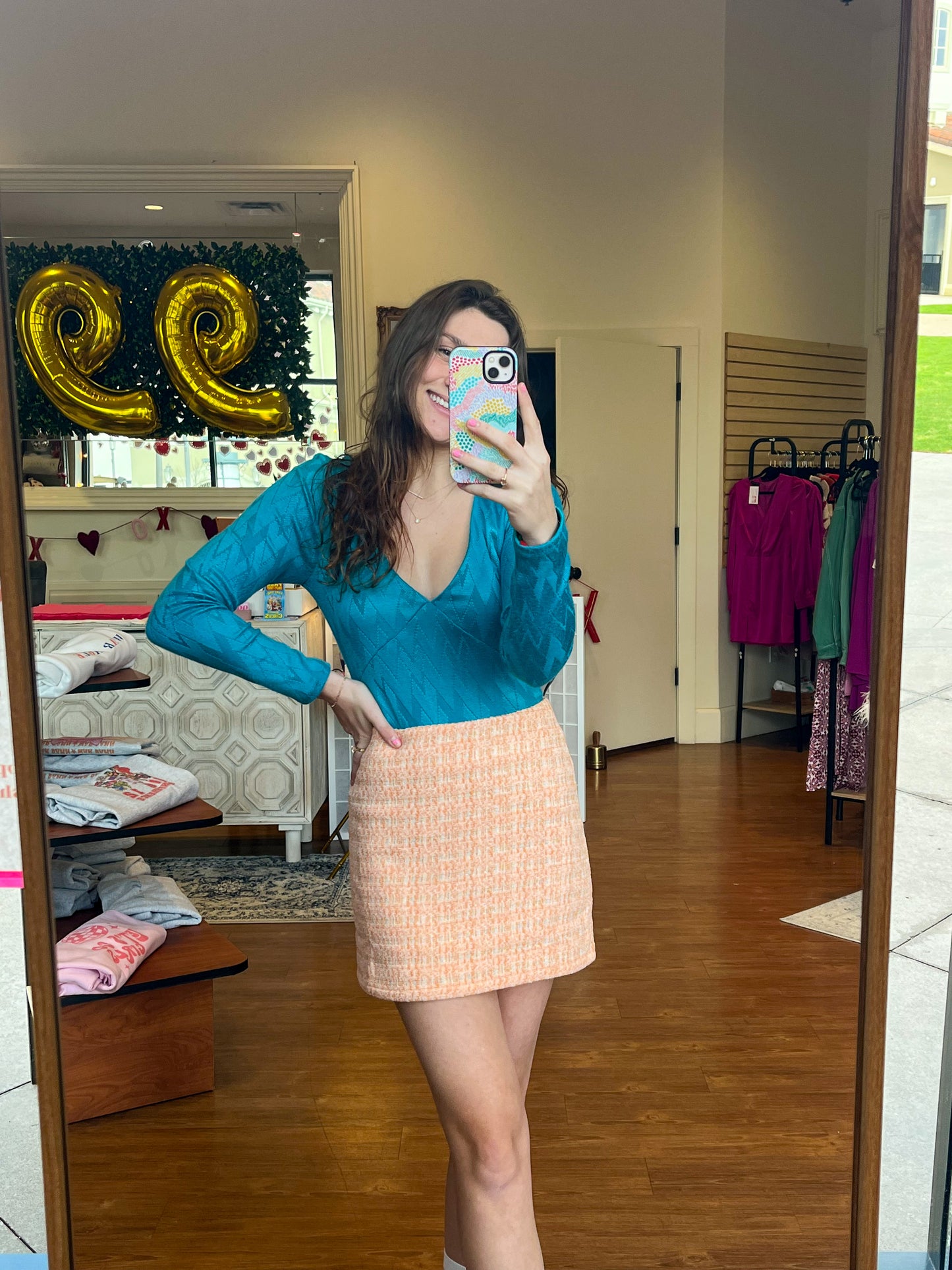 Orange Mini Skirt - RTS
