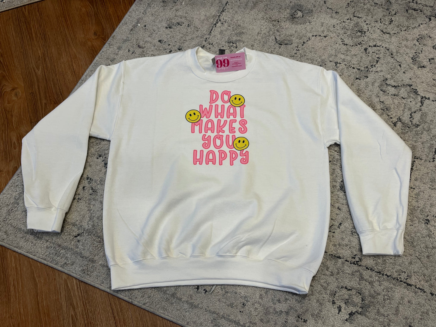 DO WHAT MAKES YOU HAPPY SMILE CREW NECK