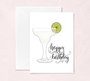 Margarita Cocktail Happy Birthday Greeting Card