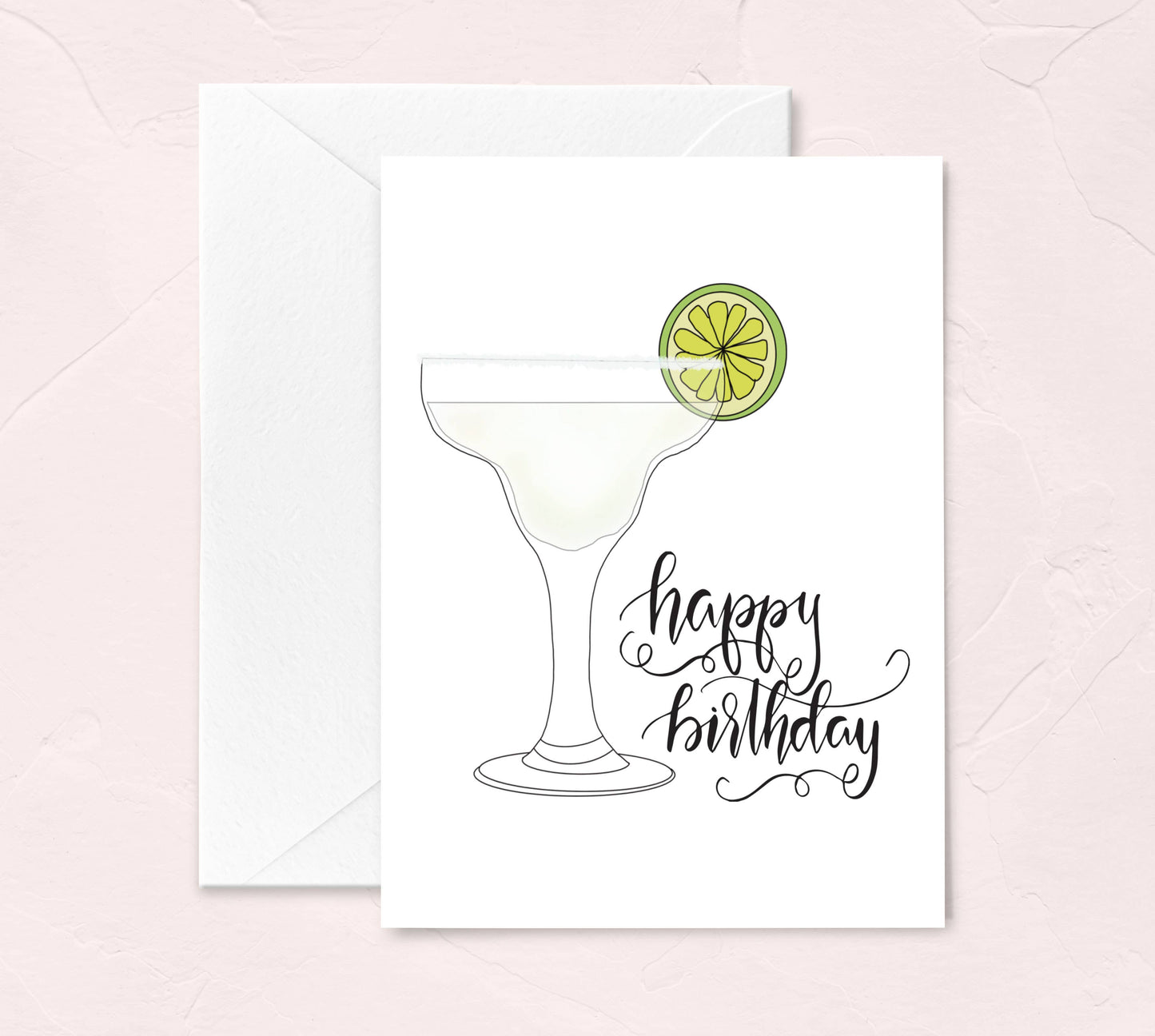 Margarita Cocktail Happy Birthday Greeting Card